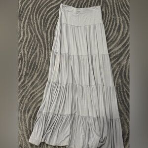 MAYAS PLACE blue stretchy maxi skirt